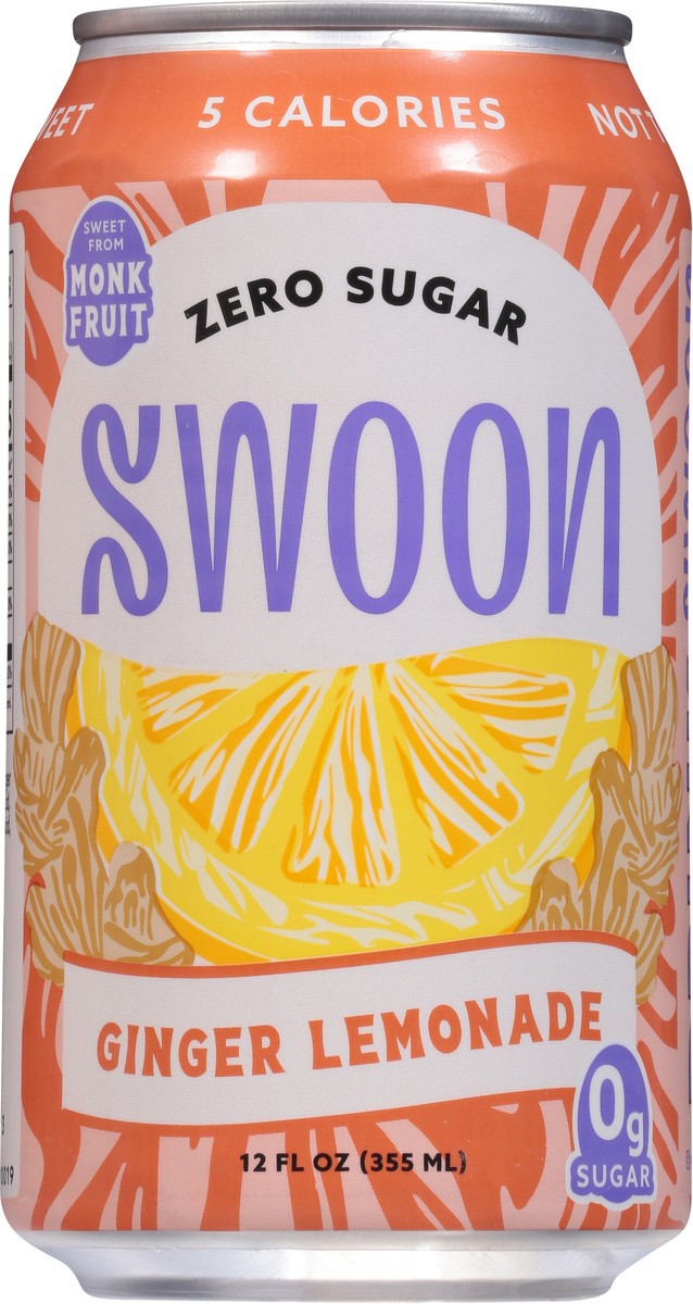 slide 4 of 14, Swoon 12oz Zero Sugar Ginger Lemonade, 12 fl oz