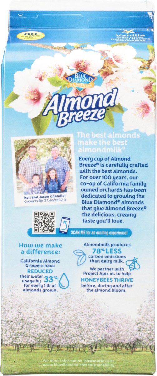 slide 7 of 14, Almond Breeze Dairy-Free Vanilla Almondmilk 0.5 gl, 1/2 gal