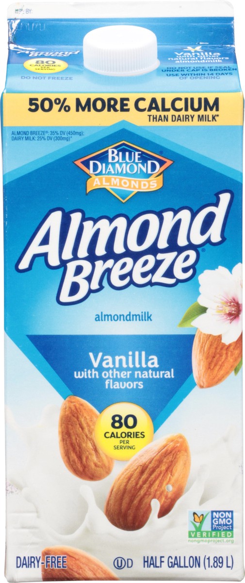 slide 11 of 14, Almond Breeze Dairy-Free Vanilla Almondmilk 0.5 gl, 1/2 gal