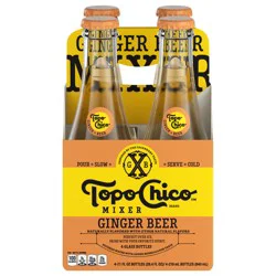 Topo Chico Mixer Ginger Beer Glass Bottles- 4 ct