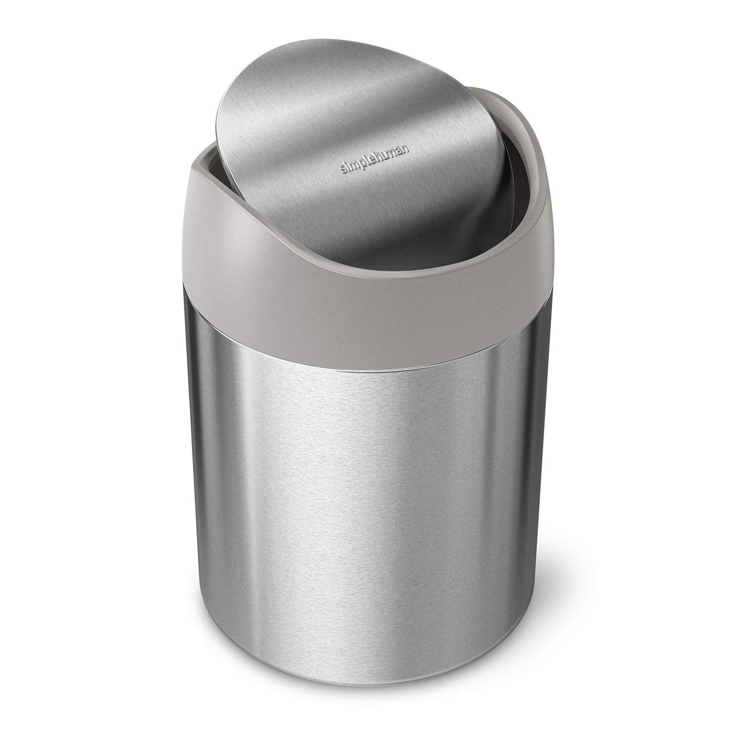 slide 1 of 1, simplehuman Countertop Trash Can, 1.58 qt