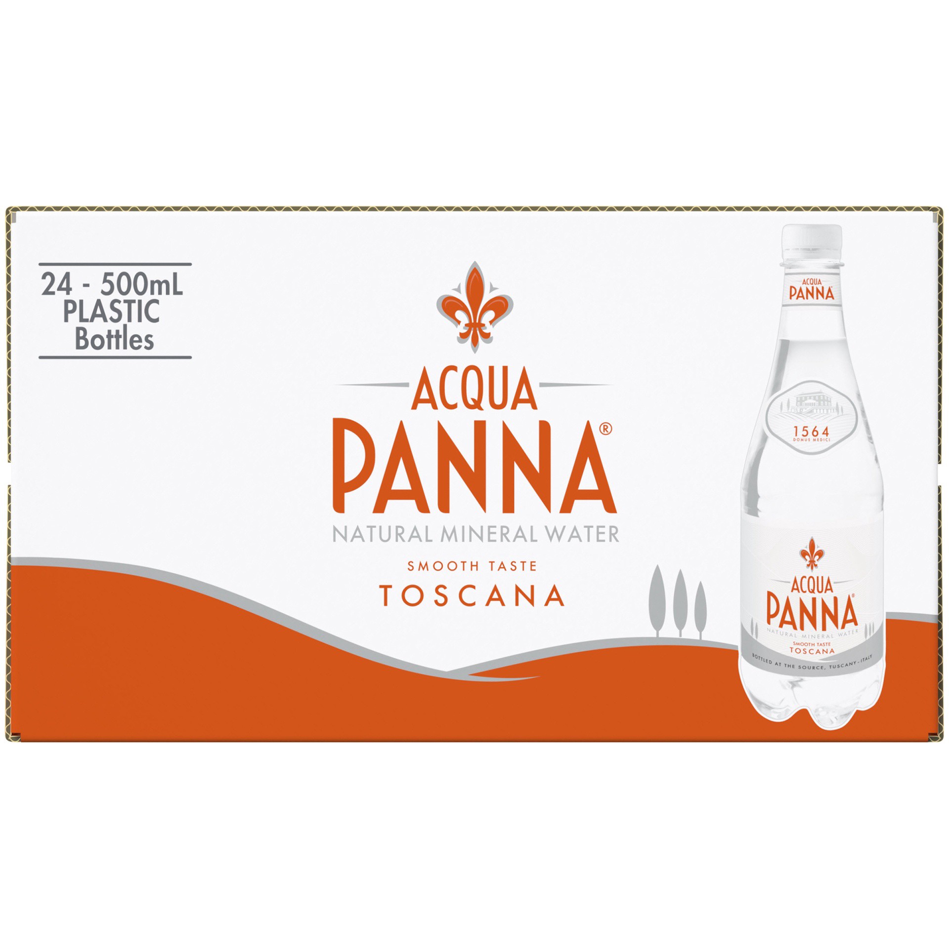 slide 6 of 6, ACQUA PANNA Natural Mineral Water Bottles, 24 ct; 500 ml