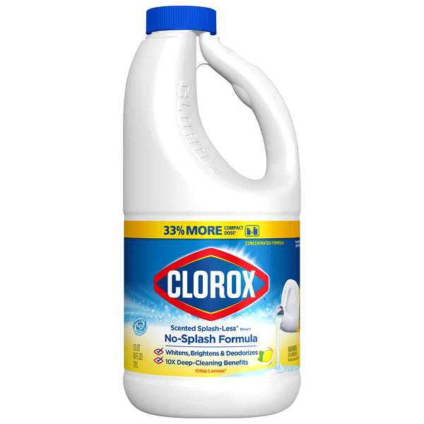 slide 1 of 1, Clorox Splash-Less Bleach, Concentrated Formula, Crisp Lemon™, 40 Ounce Bottle, 40 oz