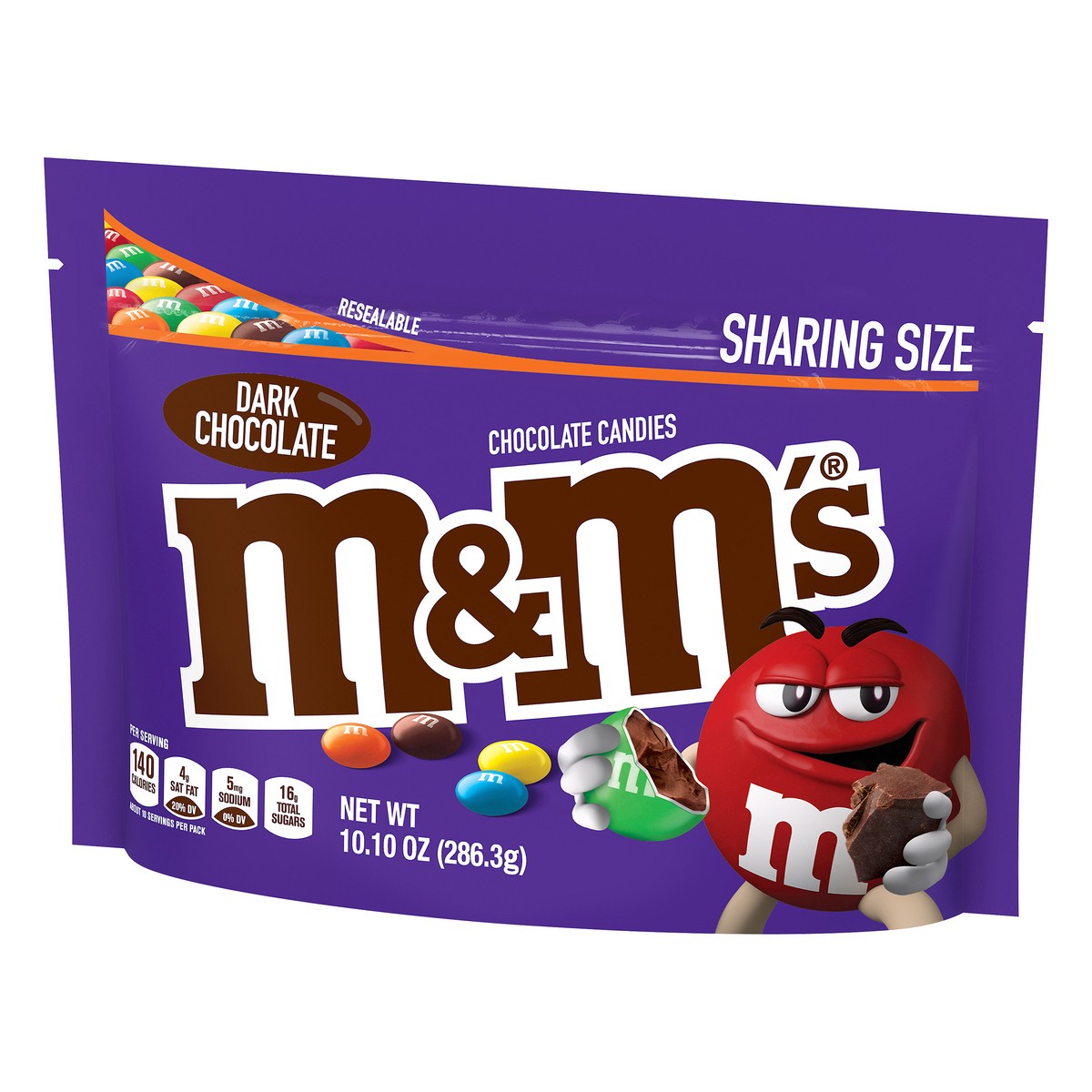 slide 5 of 7, M&M's Dark Chocolate Candy, Sharing Size, 10.1 oz Bag, 10.1 oz
