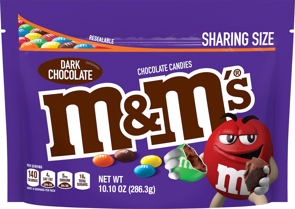 slide 7 of 7, M&M's Dark Chocolate Candy, Sharing Size, 10.1 oz Bag, 10.1 oz
