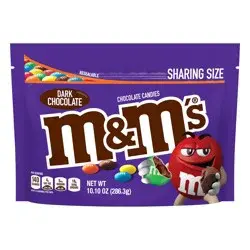 M&M's Dark Chocolate Candy, Sharing Size, 10.1 oz Bag