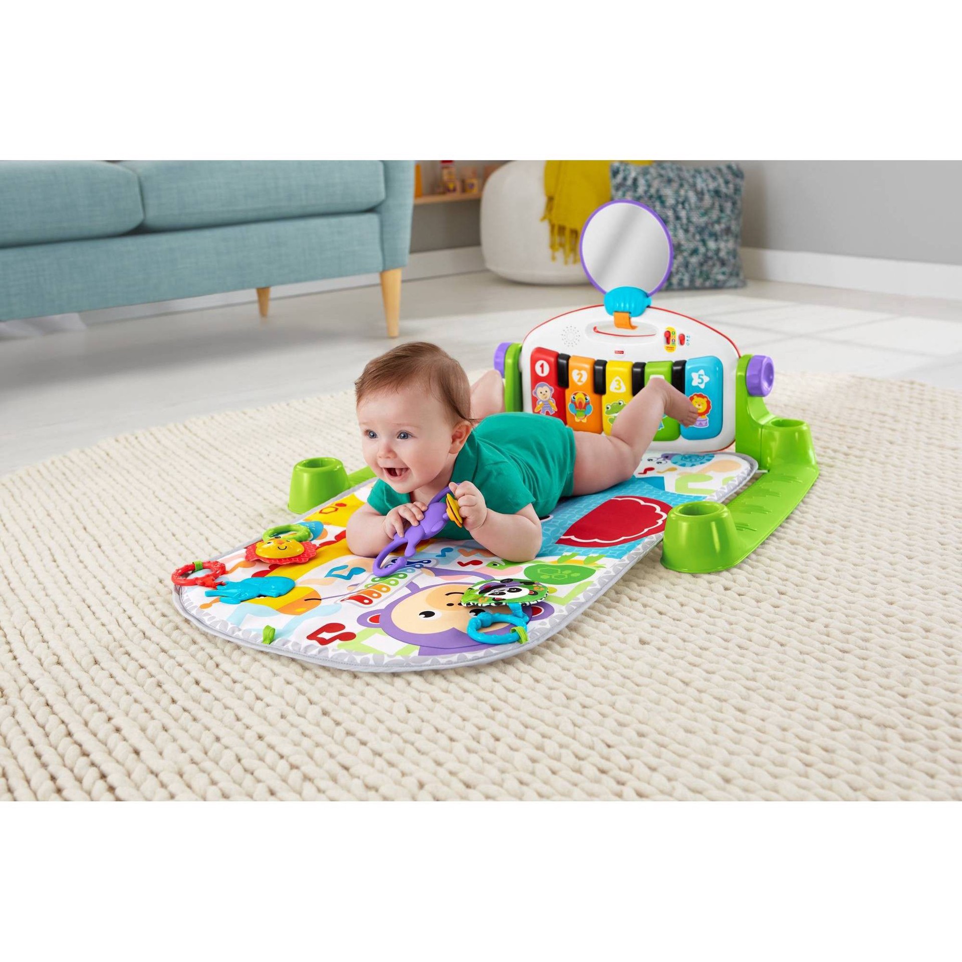 slide 7 of 11, Fisher-Price Deluxe Kick & Play Piano Gym, 1 ct