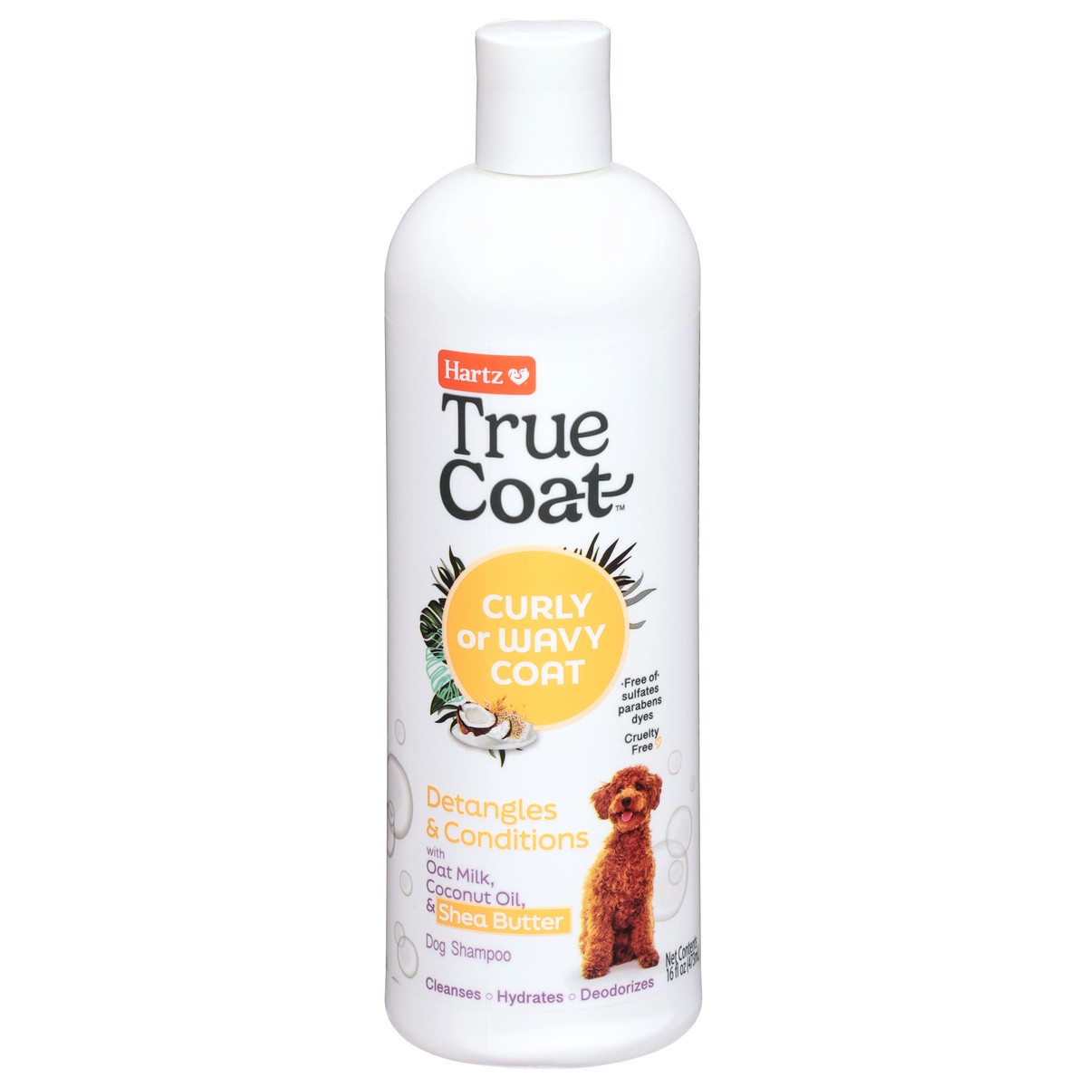 slide 14 of 14, Hartz True Coat Curly or Wavy Coat Dog Shampoo 16 fl oz, 16 fl oz