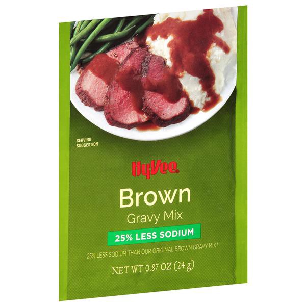 slide 1 of 1, Hy-vee Brown Gravy Mix - 0.87 oz, 0.87 oz