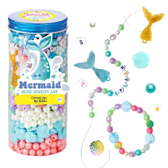 slide 1 of 13, Faber-Castell Creativity For Kids Mermaid Bead Jewelry Jar, 2.5 in x 5.3 in