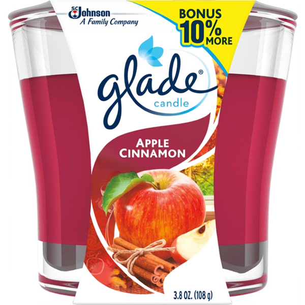 slide 1 of 1, Glade Jar Candle Air Freshener, Apple Cinnamon, 3.4 oz