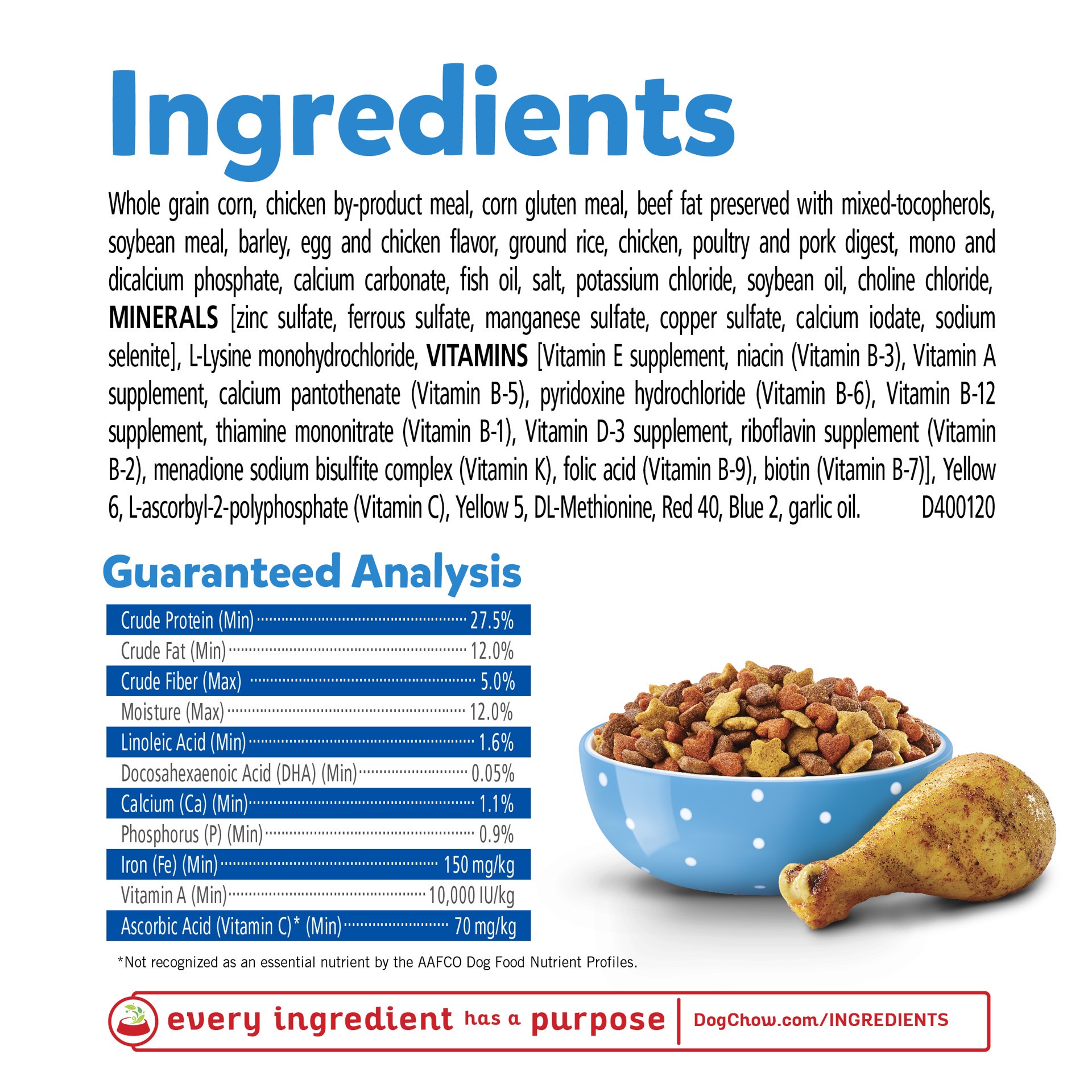 slide 3 of 8, Puppy Chow Purina Puppy Chow High Protein Dry Puppy Food, Complete With Real Chicken, 30 lb