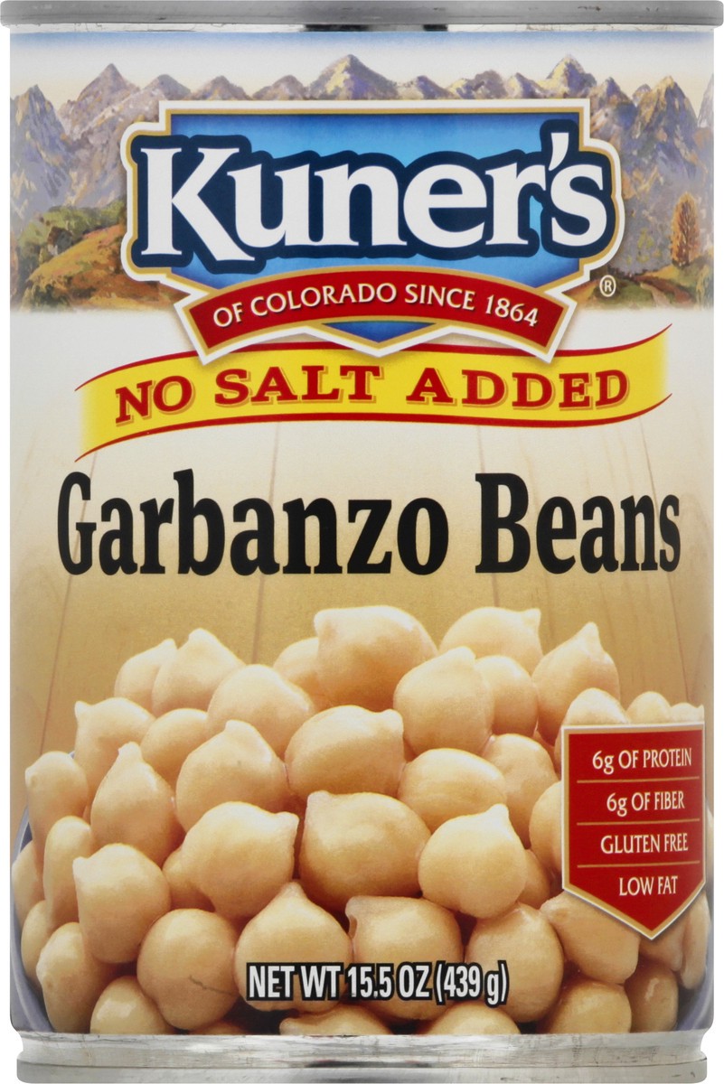 slide 13 of 13, Kuner's No Salt Added Garbanzo Beans 15.5 oz, 15.5 oz