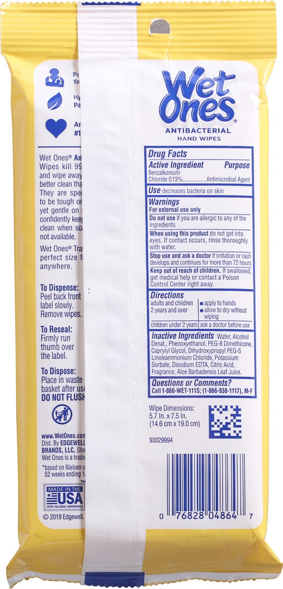 slide 4 of 9, Wet Ones Antibacterial Tropical Splash Hand Wipes 20 ea, 20 ct