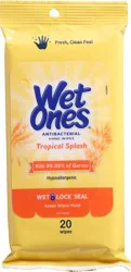 Wet Ones Antibacterial Tropical Splash Hand Wipes 20 ea