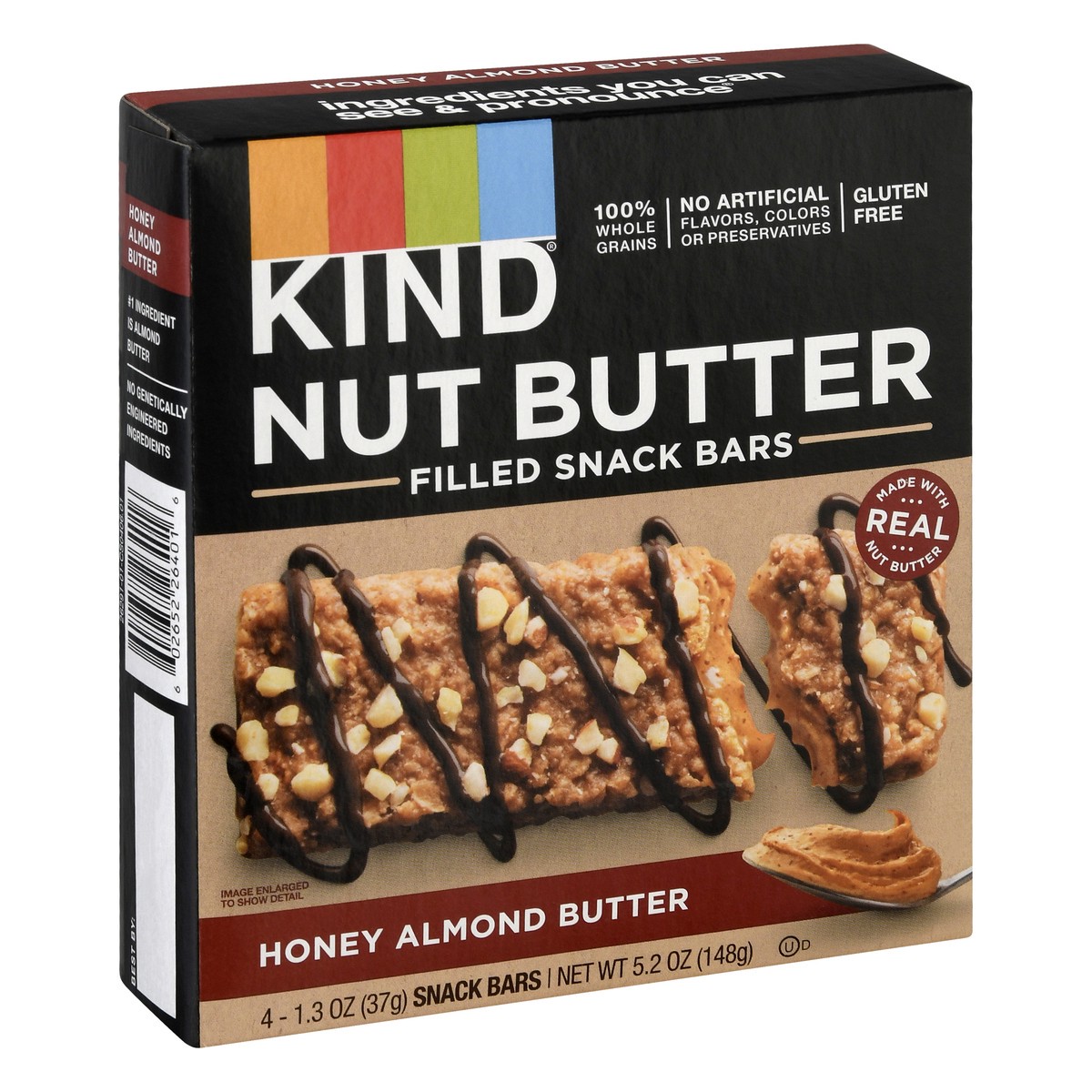 slide 4 of 9, KIND Nut Butter Filled Bars, Honey Almond Butter, 4 ct
