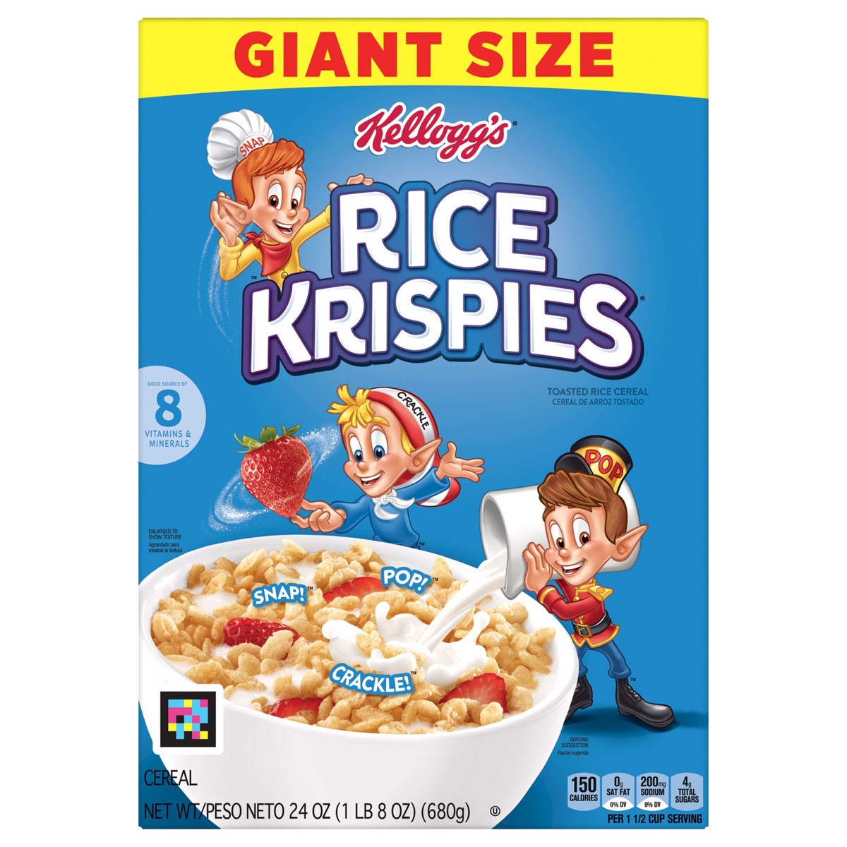 slide 1 of 6, Rice Krispies Kellogg's Rice Krispies Cold Breakfast Cereal Original, 24 oz, 24 oz