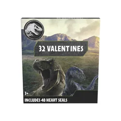 Jurassic World Valentine Cards, 32 Count
