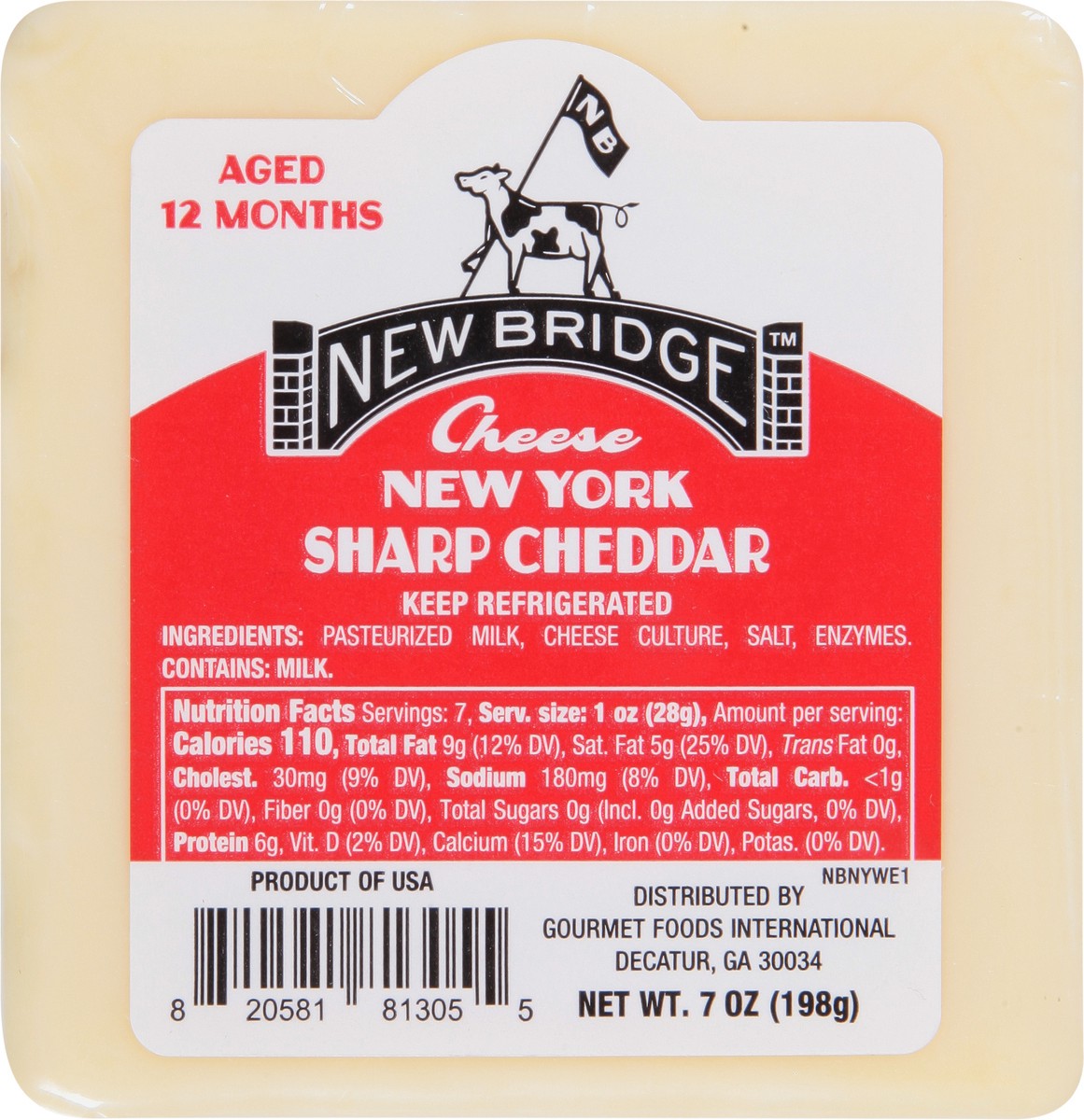 slide 9 of 12, New Bridge Cheese, 7 oz