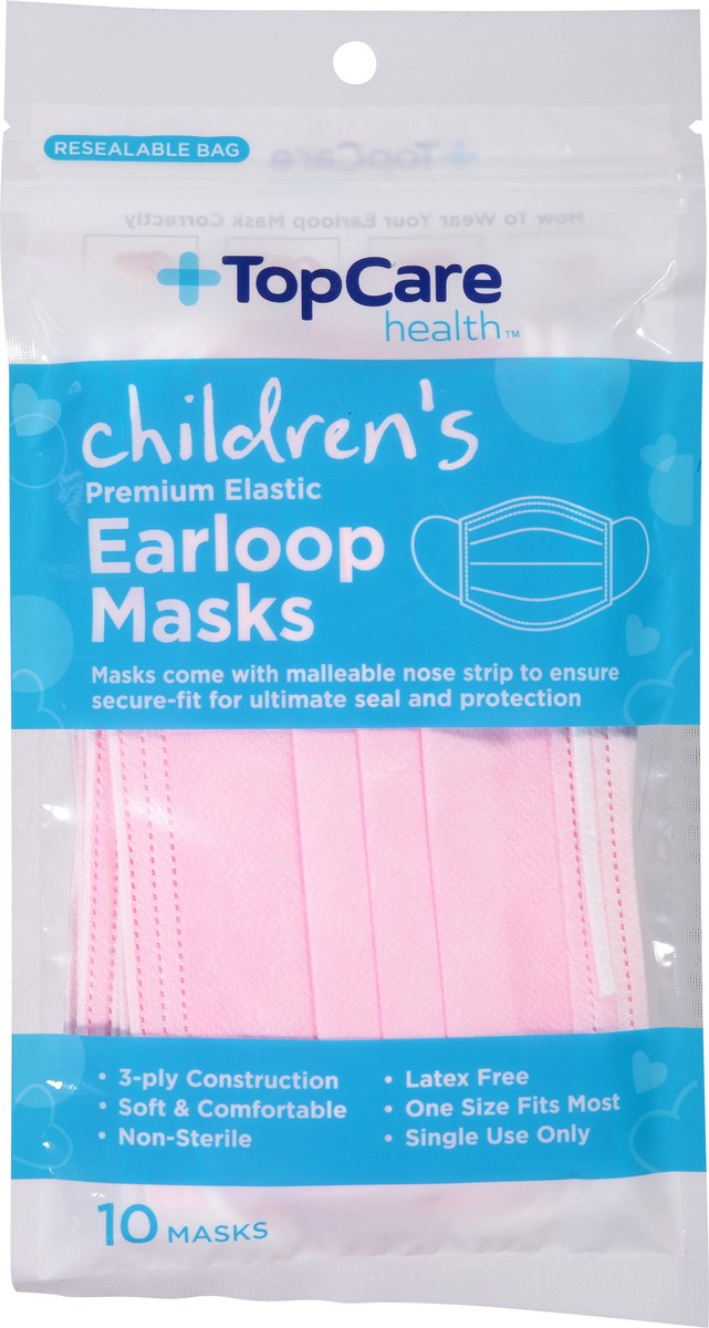 slide 6 of 13, TopCare Health Premium Elastic Children's Earloop Masks 10 ea, 10 ct