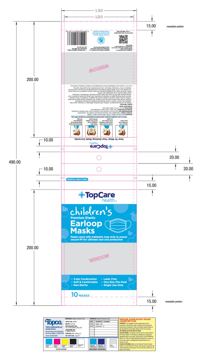 slide 7 of 13, TopCare Health Premium Elastic Children's Earloop Masks 10 ea, 10 ct