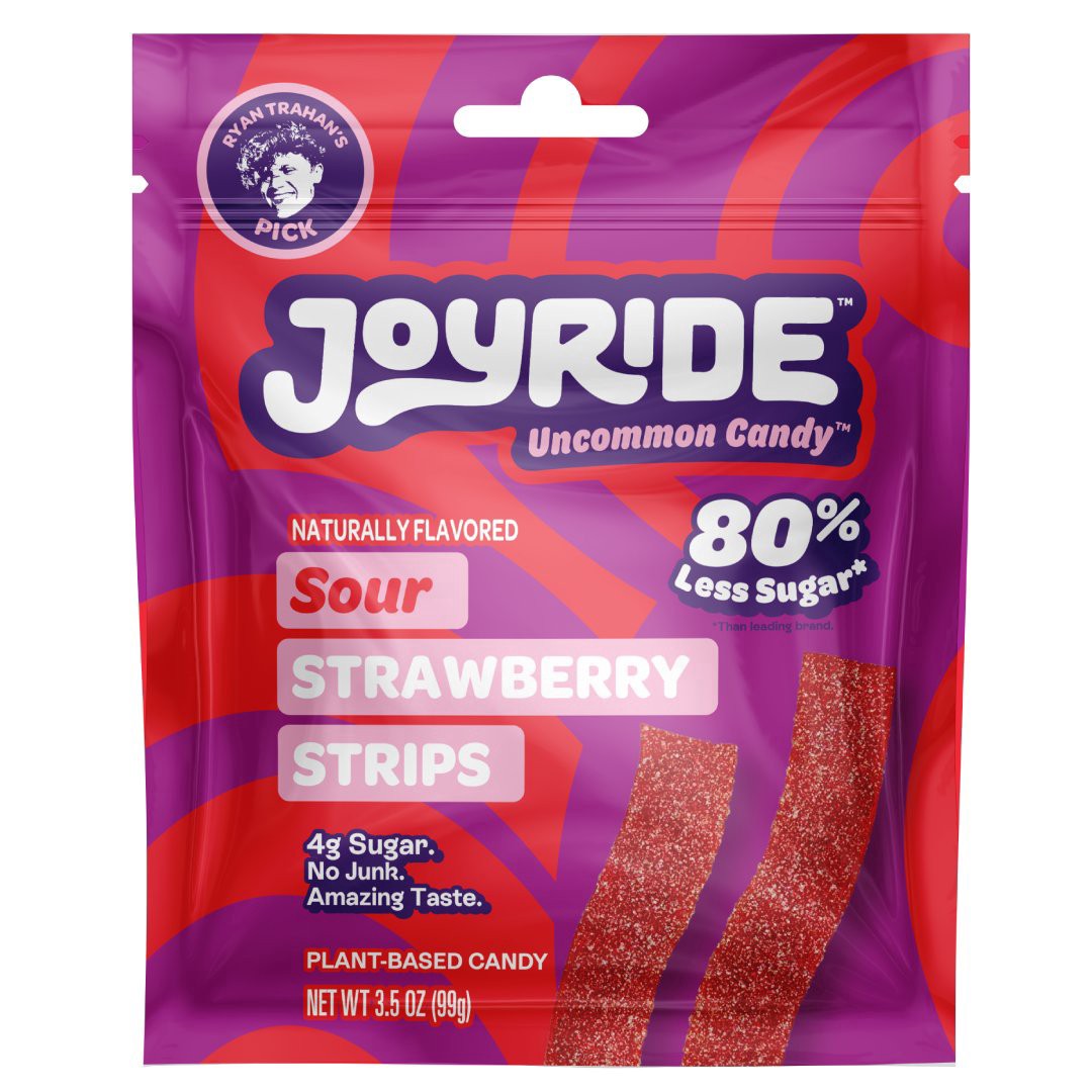 slide 1 of 1, Joyride Sour Strawberry Strips, 3.5 oz