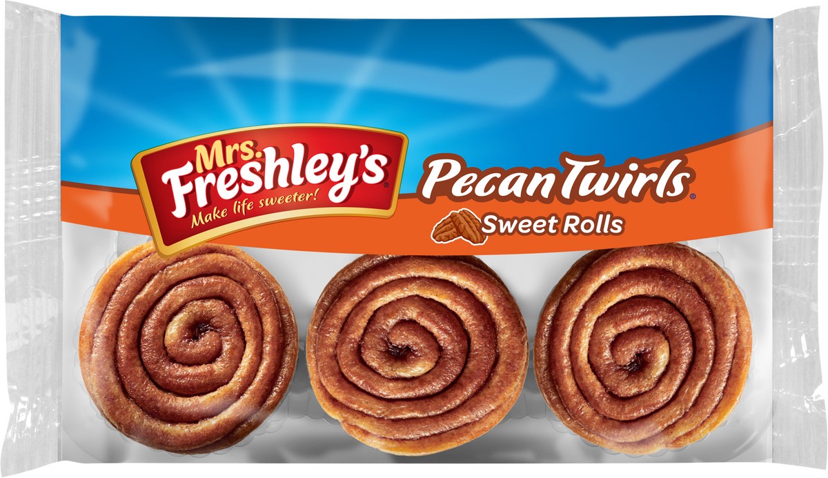 slide 11 of 12, Mrs. Freshley's Twirls™ Pecan Sweet Rolls 6 oz. Pack, 1 ct