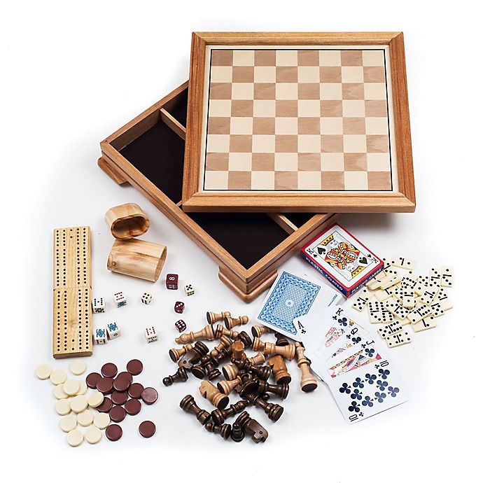 slide 1 of 1, Hey! Play! Deluxe 7-in-1 Chess and Backgammon Game Set, 1 ct