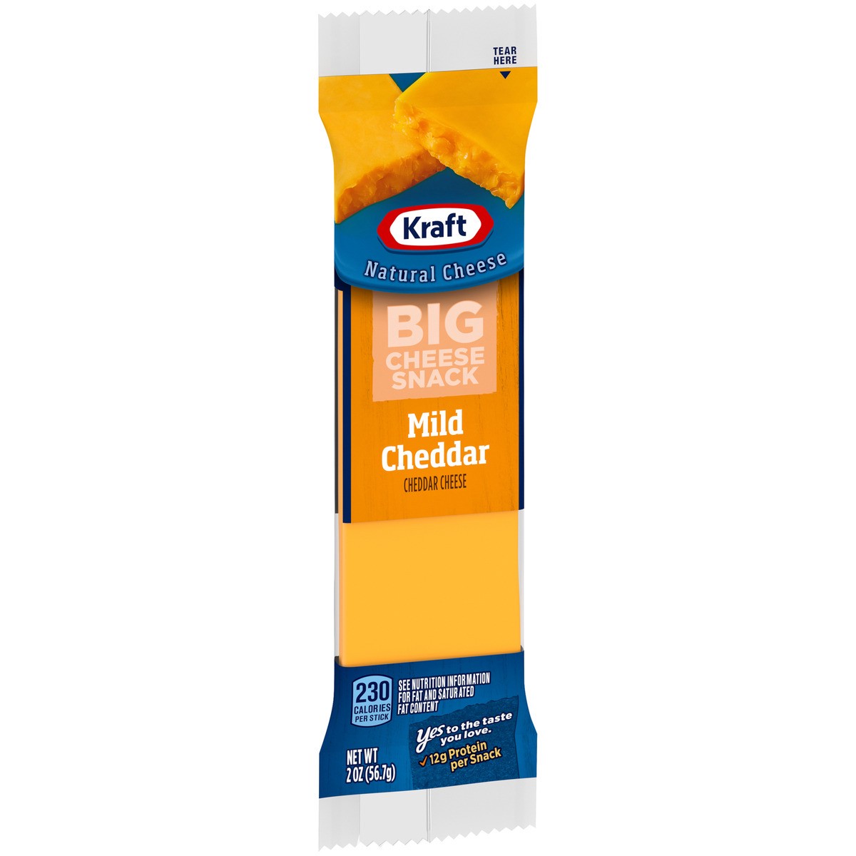 slide 9 of 9, Kraft Mild Cheddar Big Cheese Snack Bar, 2 oz Stick, 2 oz