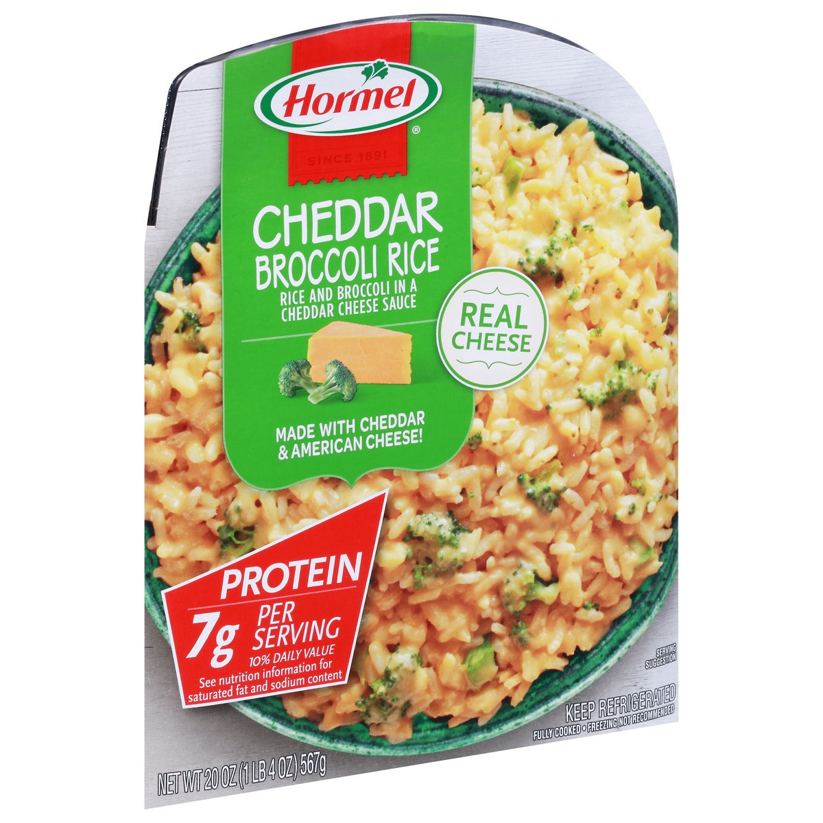 slide 2 of 15, Hormel Cheddar Broccoli Rice 20 oz. Tray, 20 oz