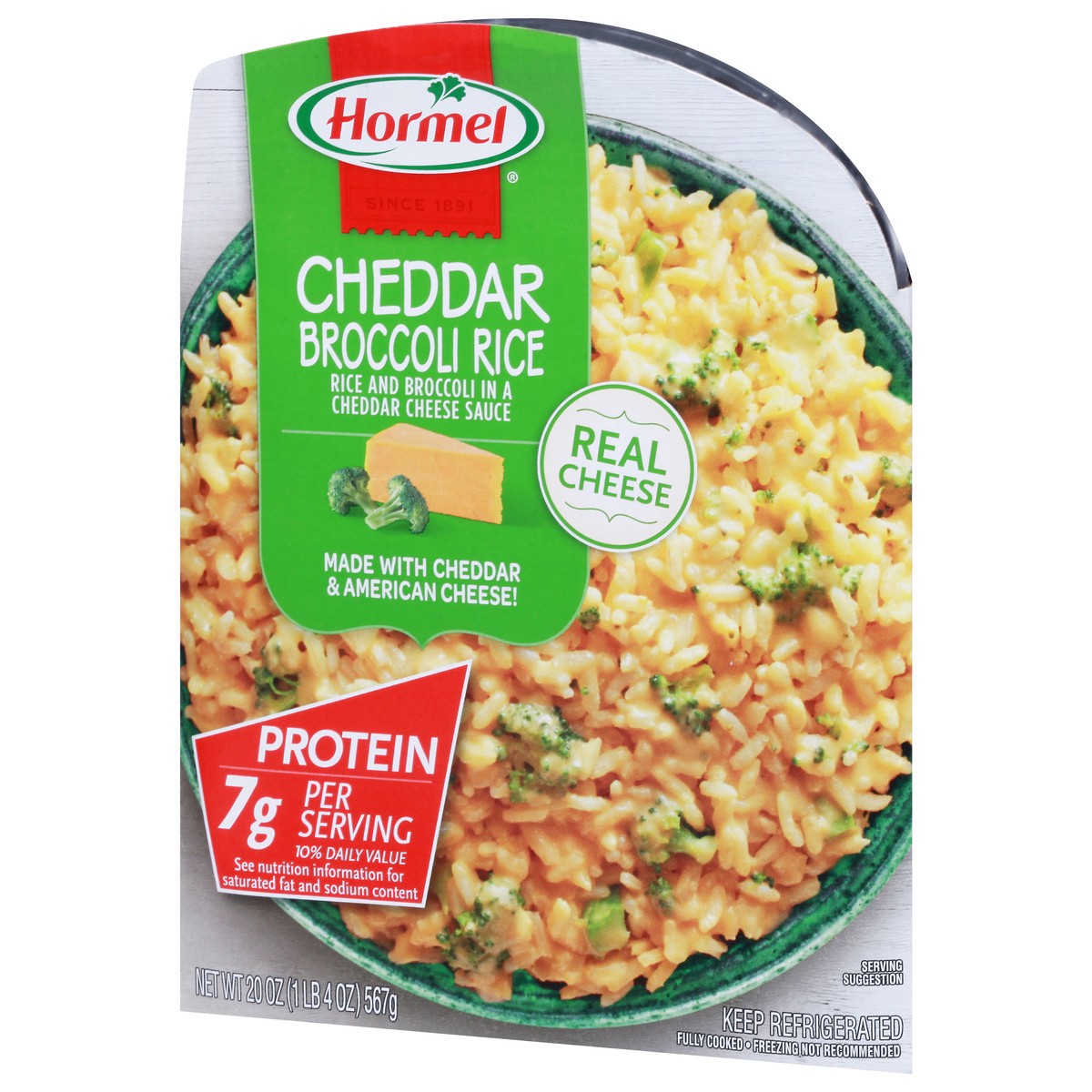 slide 6 of 15, Hormel Cheddar Broccoli Rice 20 oz. Tray, 20 oz