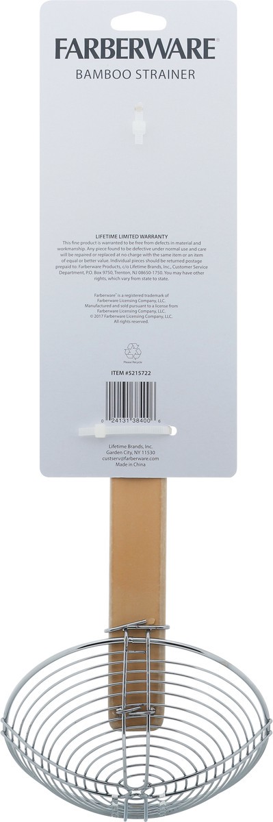 slide 8 of 9, Farberware Classic Bamboo Strainer, 1 ct