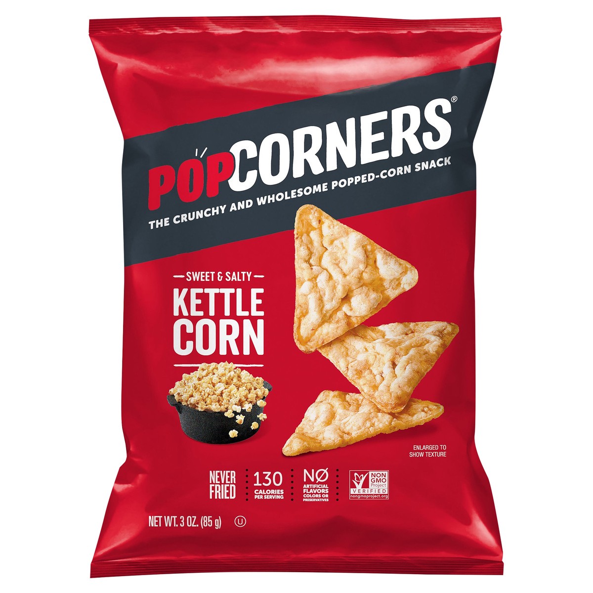 slide 6 of 6, Popcorners The Crunchy and Wholesome Popped-Corn Snack Sweet & Salty Kettle Corn 3 Oz, 3 oz