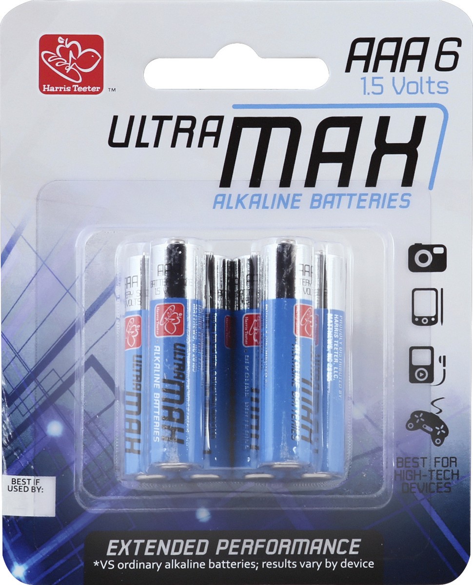 slide 1 of 2, Harris Teeter Aaa Battery Ultra, 6 ct