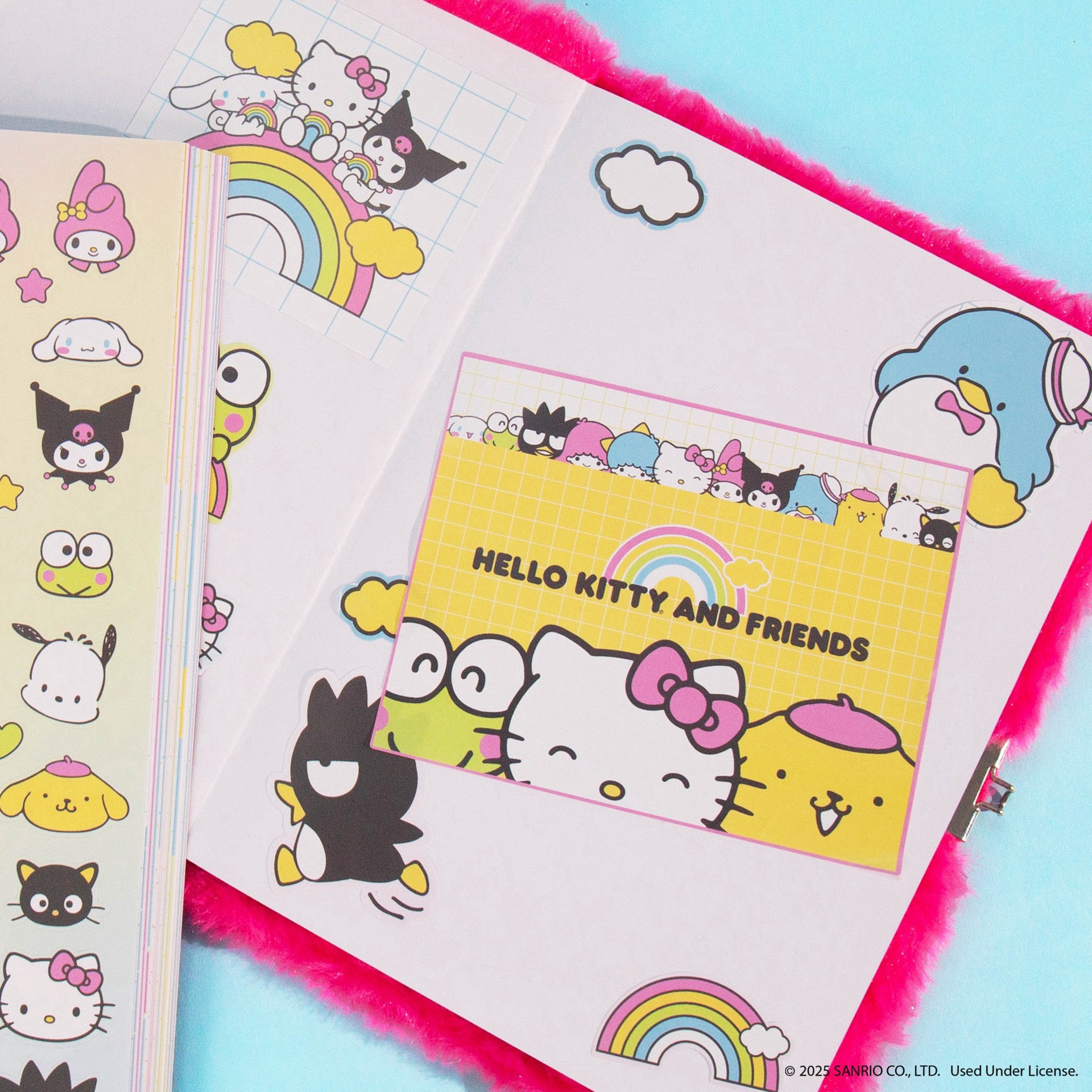 slide 2 of 4, Hello Kitty & Friends 1,500+ Sticker Book, 43 sticker sheets