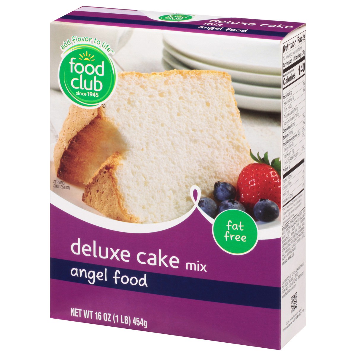 slide 4 of 14, Food Club Fat Free Angel Food Deluxe Cake Mix 16 oz, 16 oz