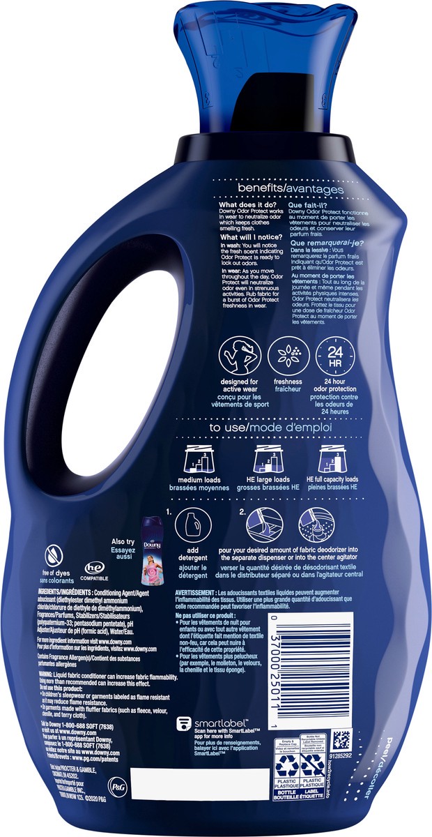 slide 3 of 7, Downy Odor Protect Fabric Deodorizer and Fabric Conditioner, April Fresh, 48 fl oz, 48 fl oz