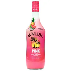 Malibu Pink Tropical Fruit Flavored White Rum with Tropical Liqueur 750 ml