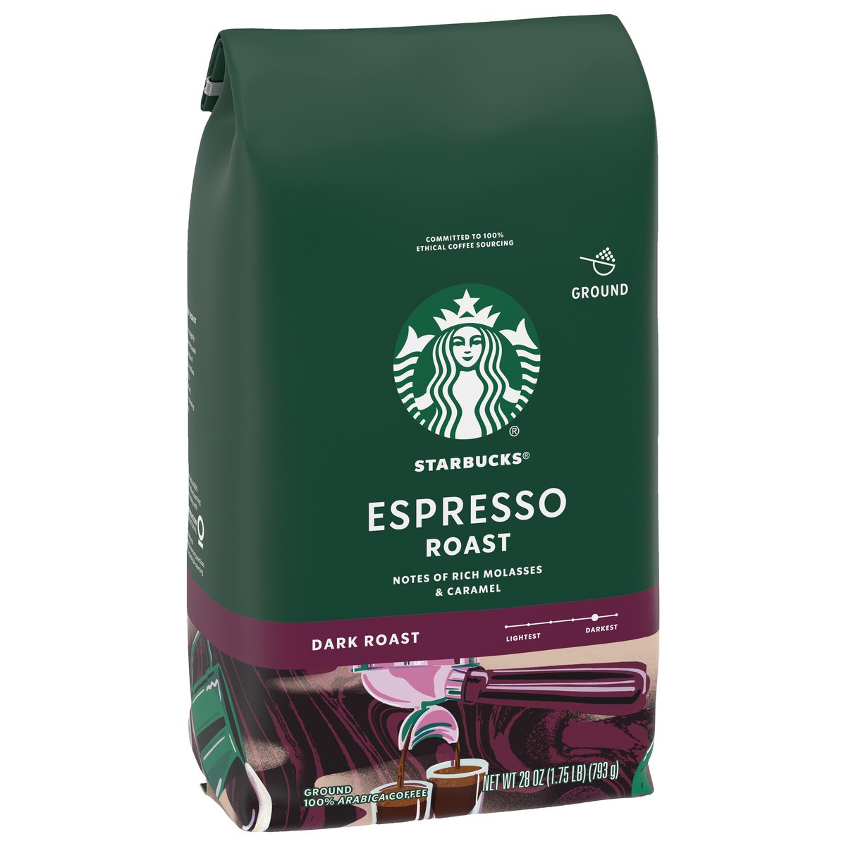 slide 6 of 13, Starbucks Espresso Roast Ground, 28 oz