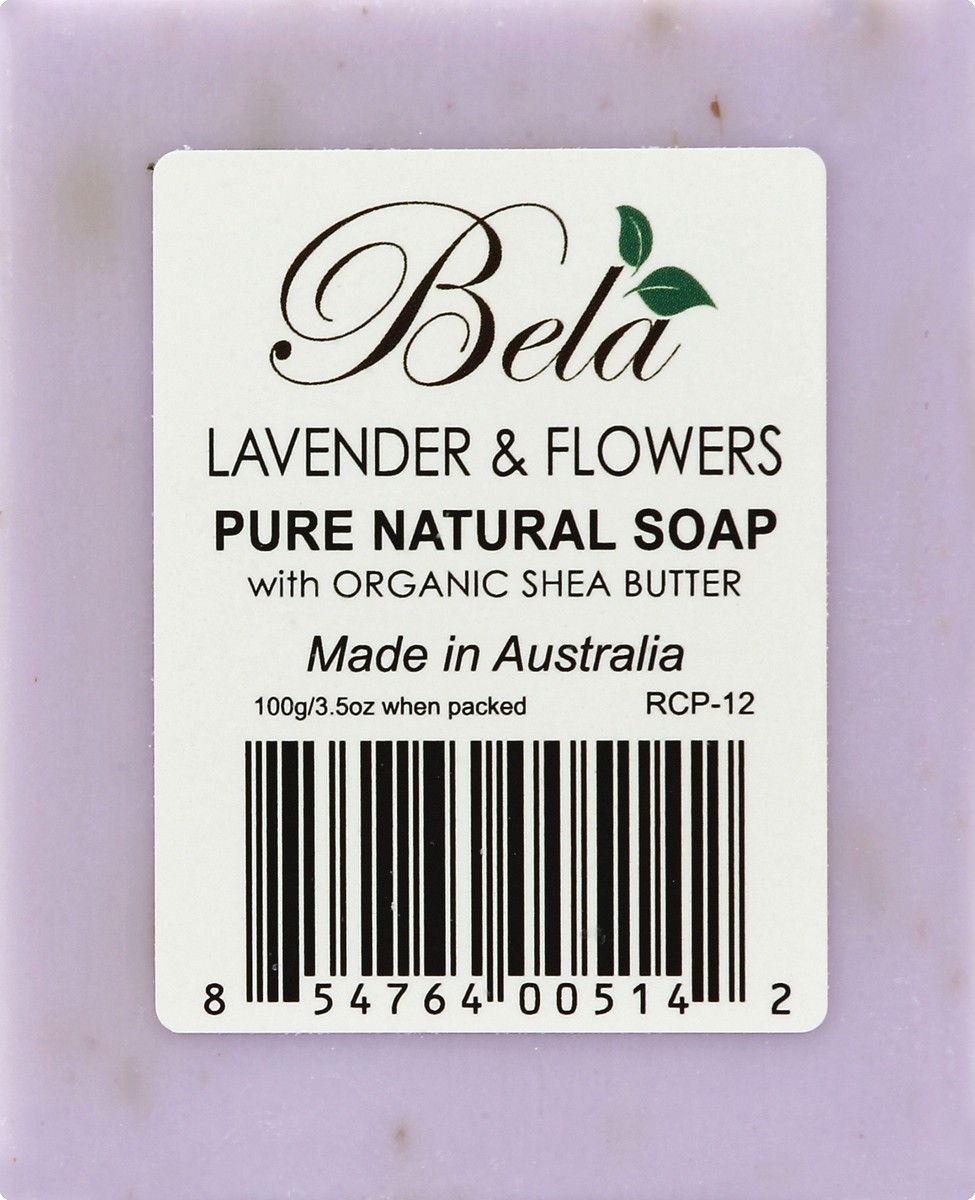 slide 2 of 4, Bela Natrl Soap Lav &Flowers W/Sheab, 3.4 oz