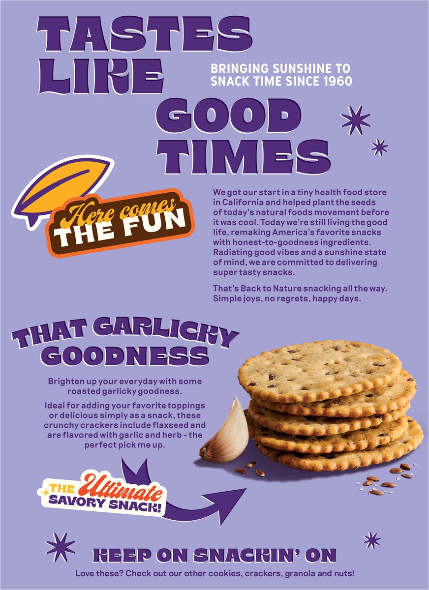 slide 9 of 12, Back to Nature Garden Veggie Sprouted Crackers, 3.5 oz