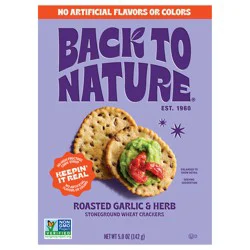 Back to Nature Roasted Garlic & Herb Stoneground Wheat Crackers