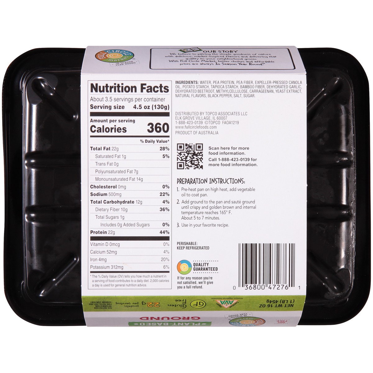 slide 11 of 14, Full Circle Market Plant-Based Ground, 16 oz