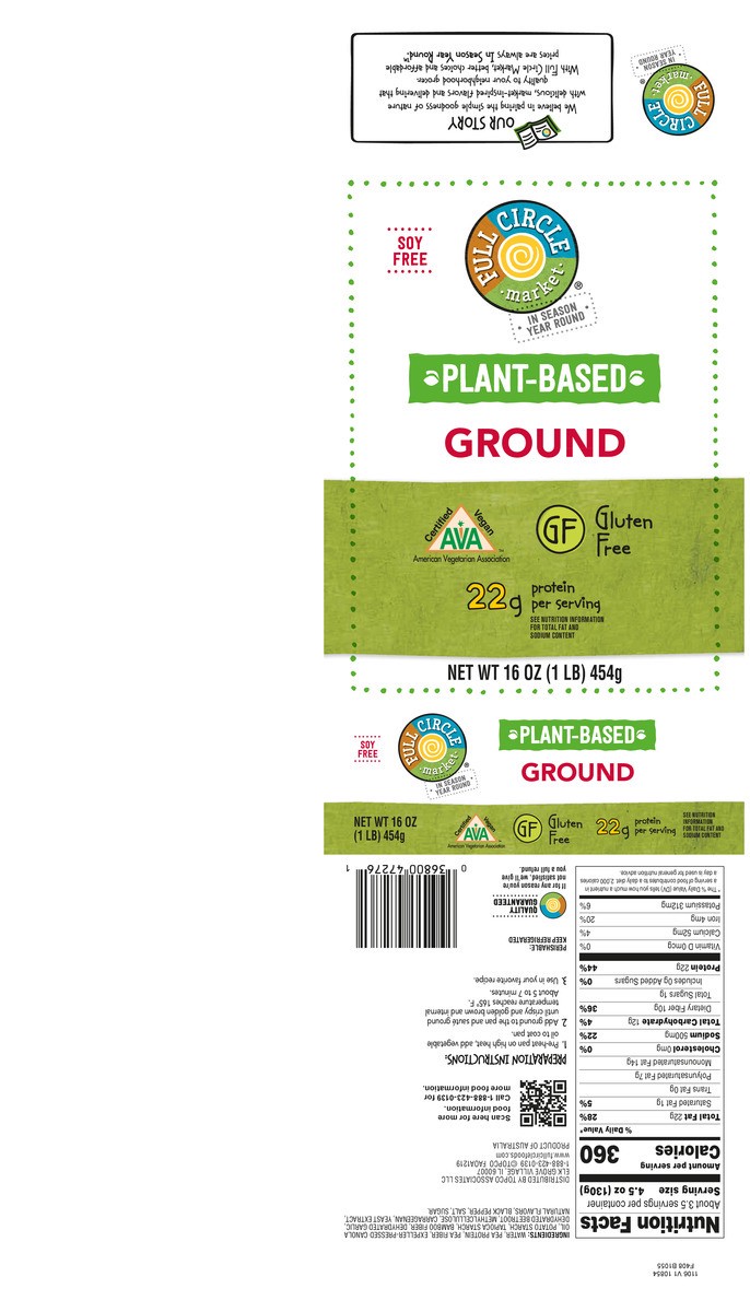 slide 10 of 14, Full Circle Market Plant-Based Ground, 16 oz