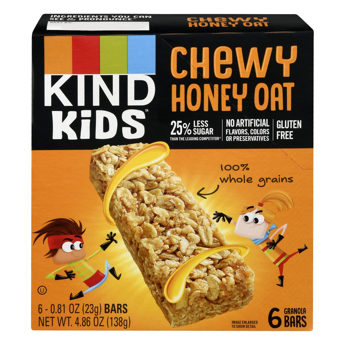 slide 1 of 1, KIND Kid's Chewy Honey Oat Granola Bars, 4.86 oz