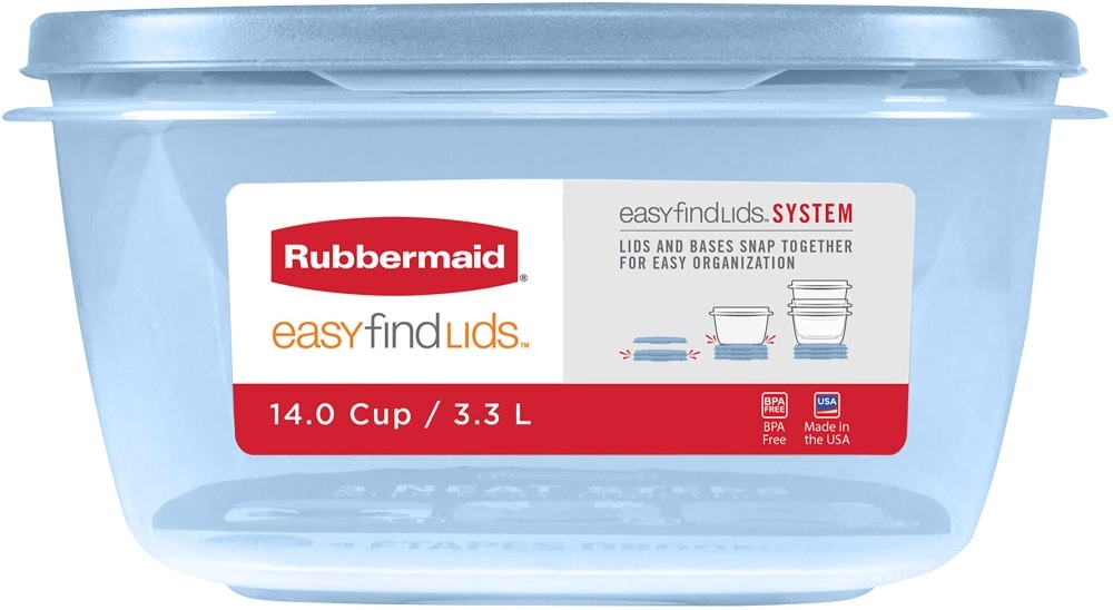 slide 1 of 1, Rubbermaid Ice Blue 14 Cup Efl Square, 1 ct