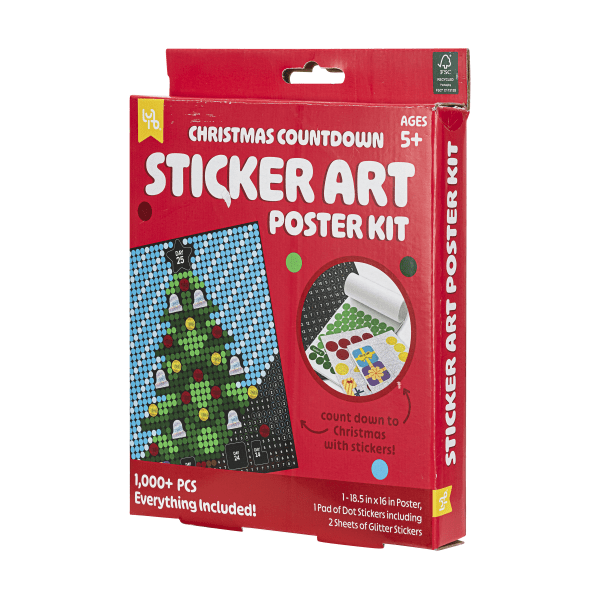 slide 5 of 7, Little Yellow Bicycle Holiday Countdown Sticker Art Poster Kit, 1 ct