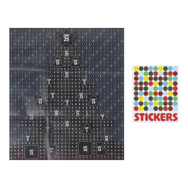 slide 4 of 7, Little Yellow Bicycle Holiday Countdown Sticker Art Poster Kit, 1 ct