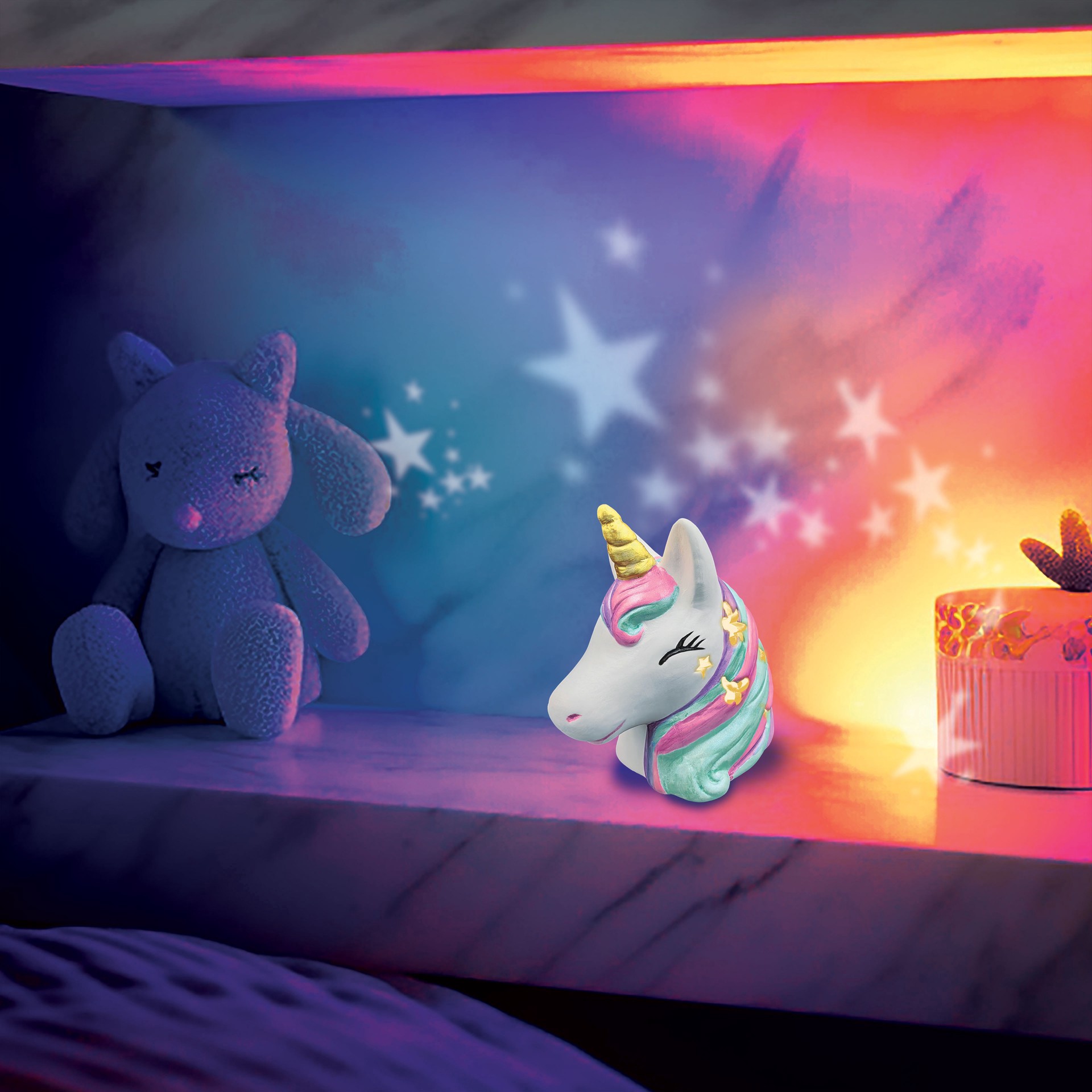 slide 5 of 5, Stmt True2u Paint Your Own Light-Up Unicorn Decor, 5.1 in x 3.1 in x 6.1 in