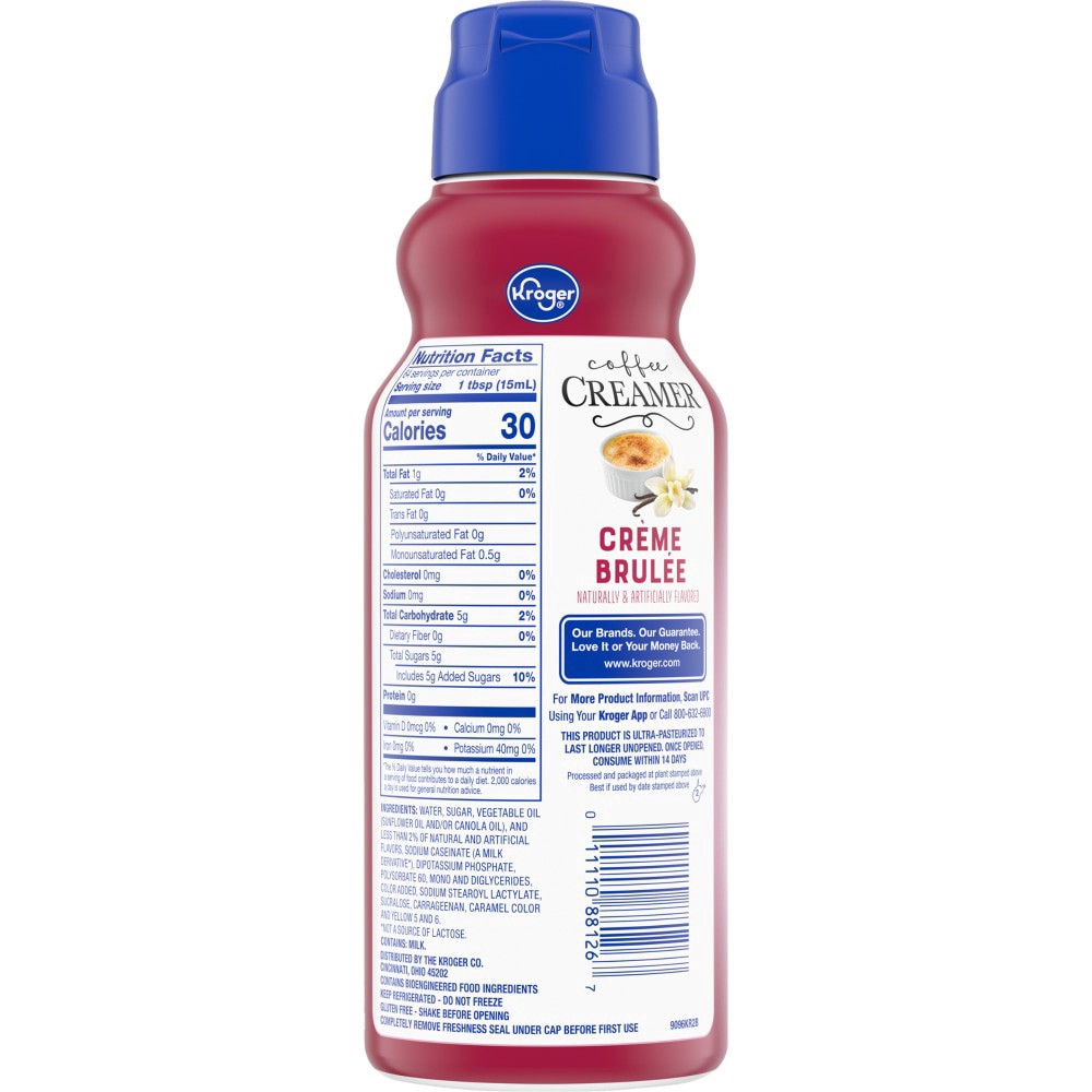 slide 7 of 7, Kroger Creme Brulee Coffee Creamer, 32 fl oz